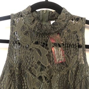 Xhilaration high neck dress olive green